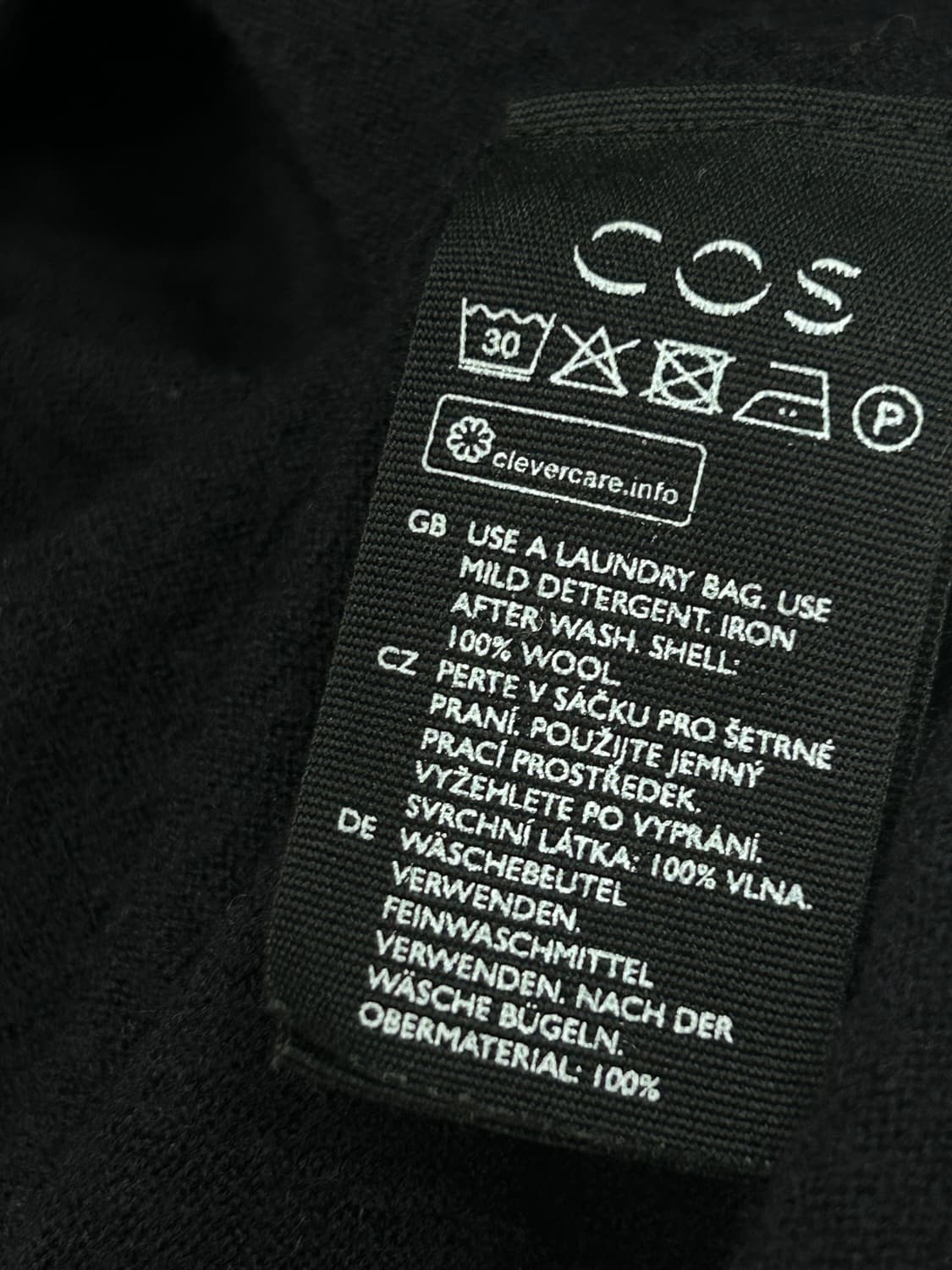 코스 COS 얇은 울 100% 니트 남성 XL 네이비 상품이미지8