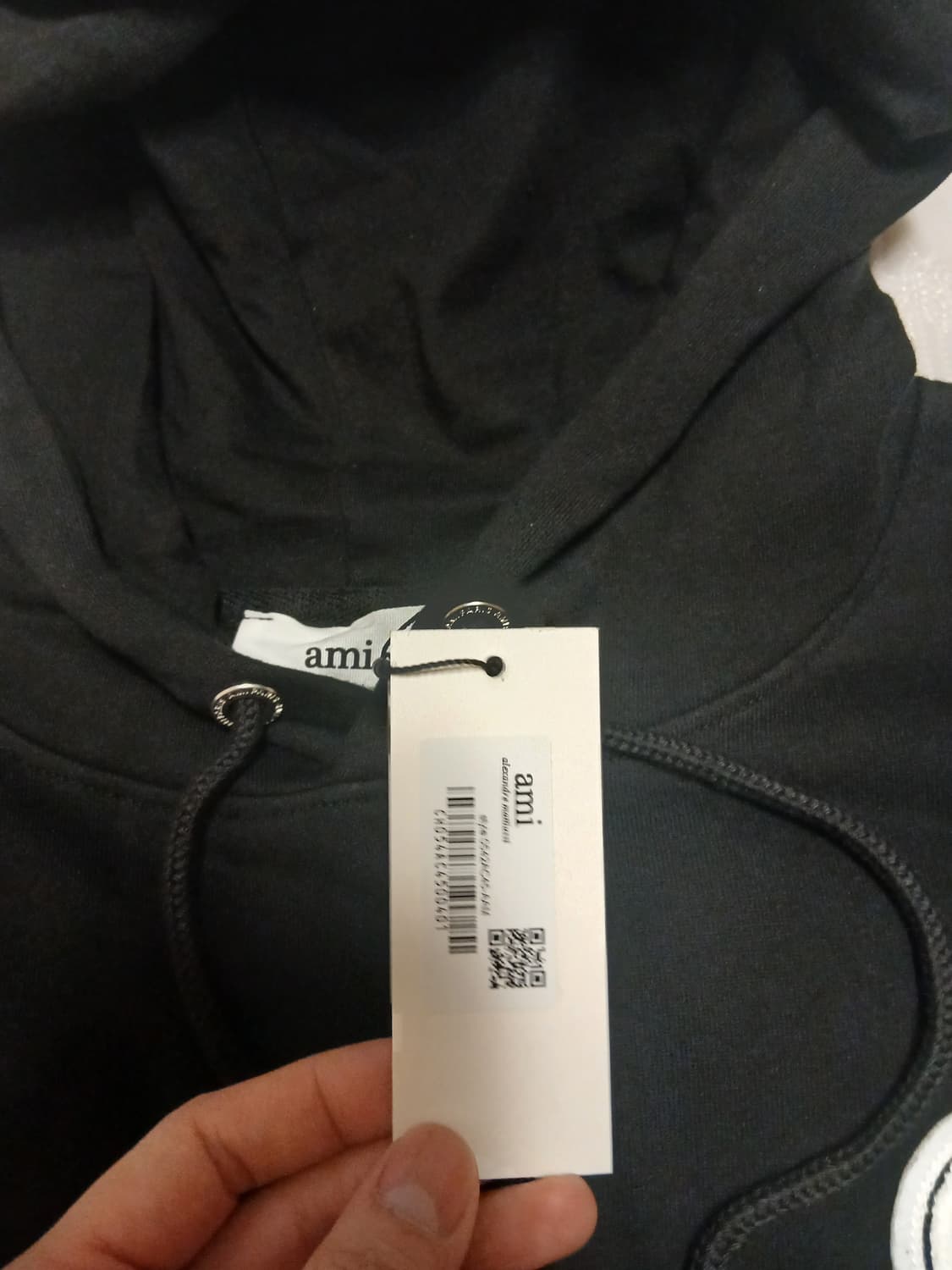 아미 블랙 후드티(기모X,새상품) 상품이미지3