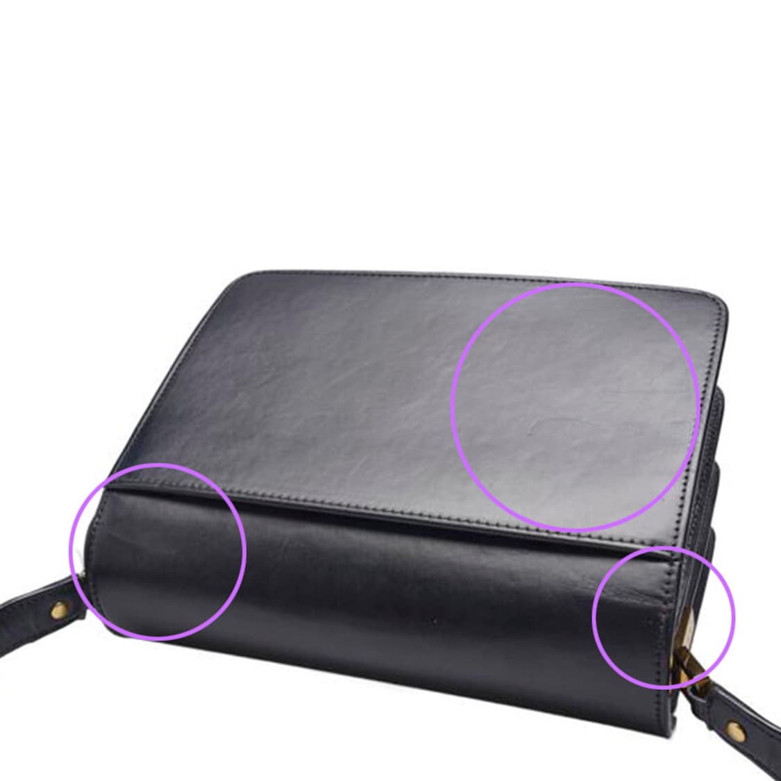 (중고) 마르니 블랙 카프스킨 트렁크 미듐 숄더백 상품이미지10