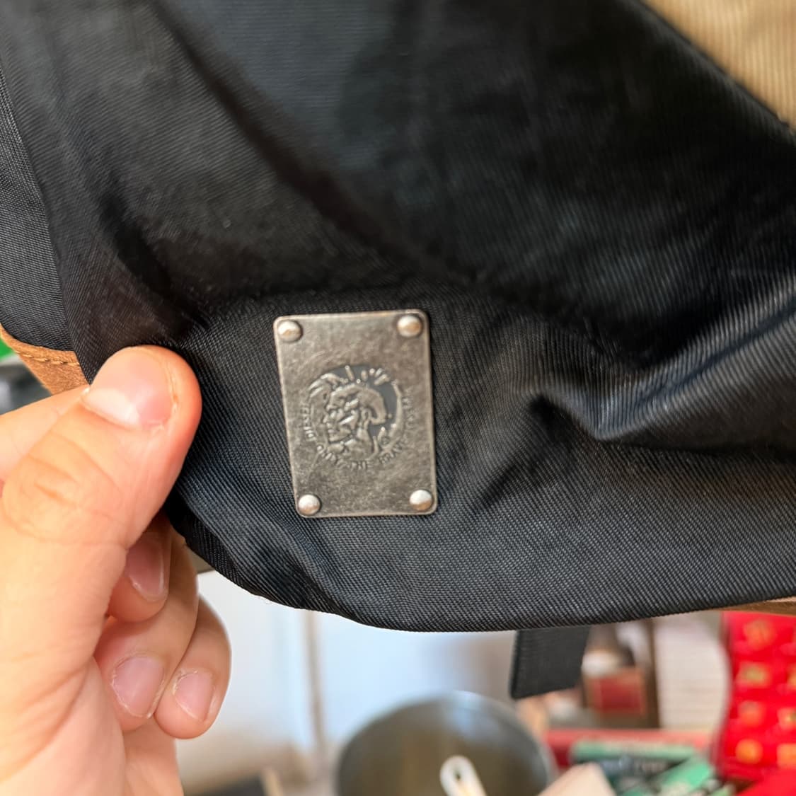 디젤 스웨이드 슬라브 패브릭 백팩 상품이미지4