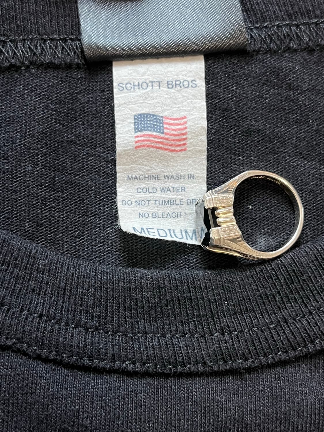 Schott 쇼트 체인스티치 자수 티셔츠 상품이미지5