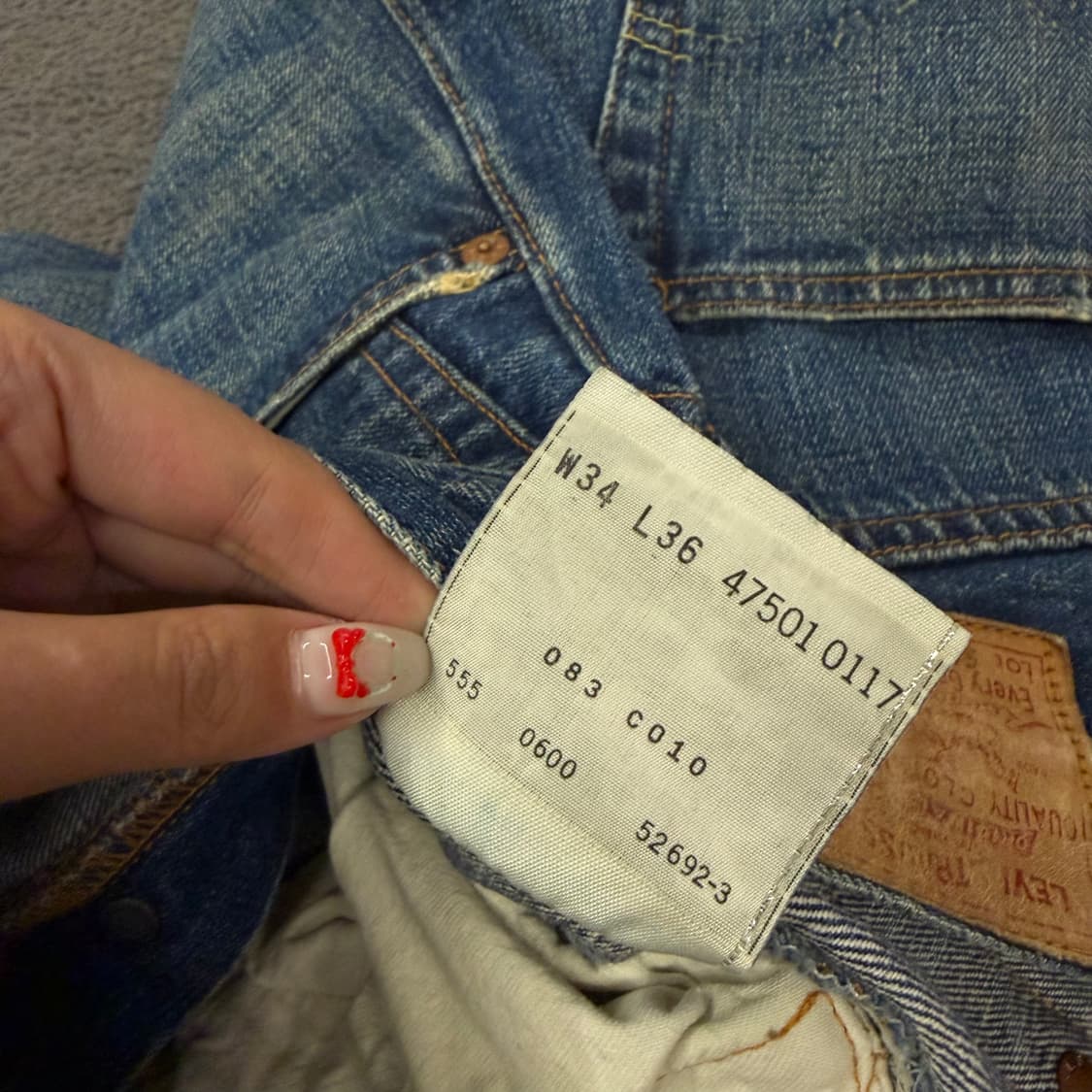 [정품] 리바이스501XX빅E셀비지1947복각555Valencia,USA 상품이미지5