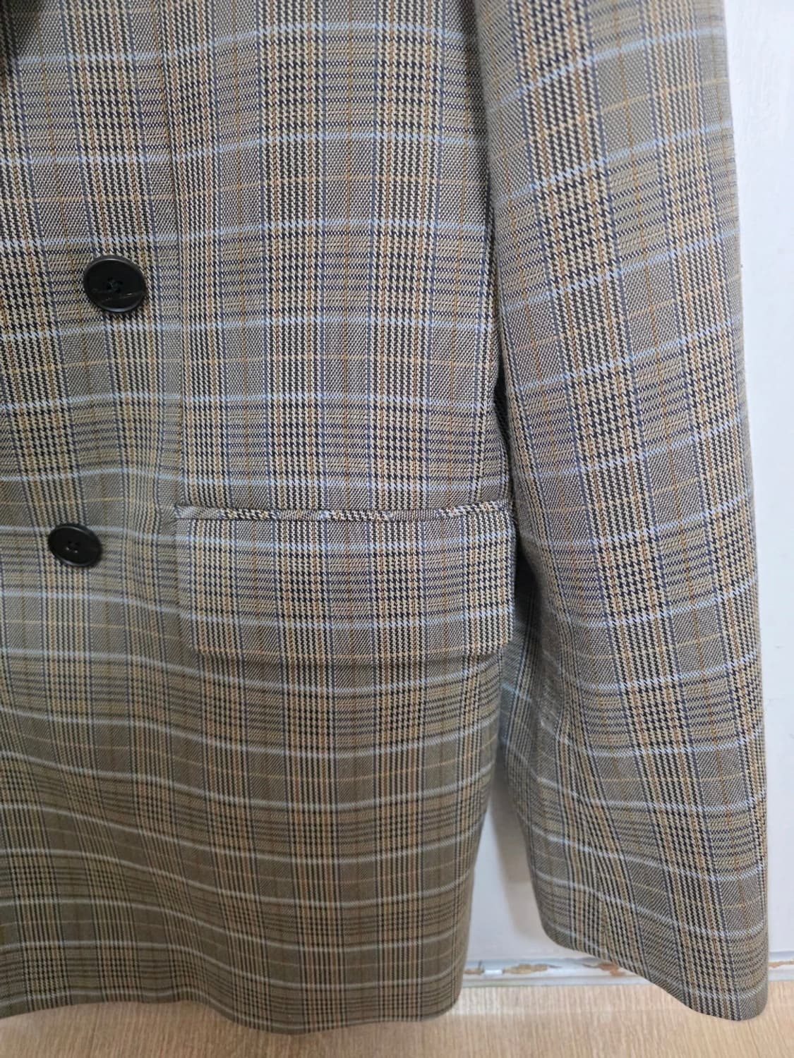 앤더슨벨 유니섹스 더블 브레스트 체크 자켓 블레이저 M 상품이미지5