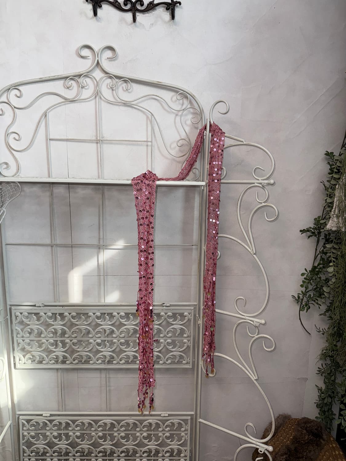 Pink spangled summer net scarf 상품이미지1