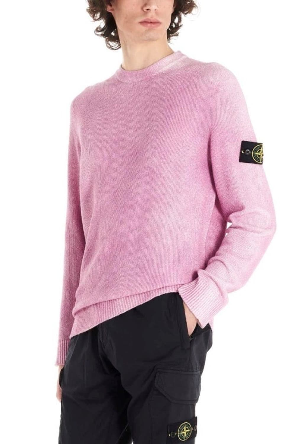 스톤아일랜드 와펜 워싱 코튼 니트 스웨터 핸드스프레이타이다이핑크스웻티셔츠 상품이미지10