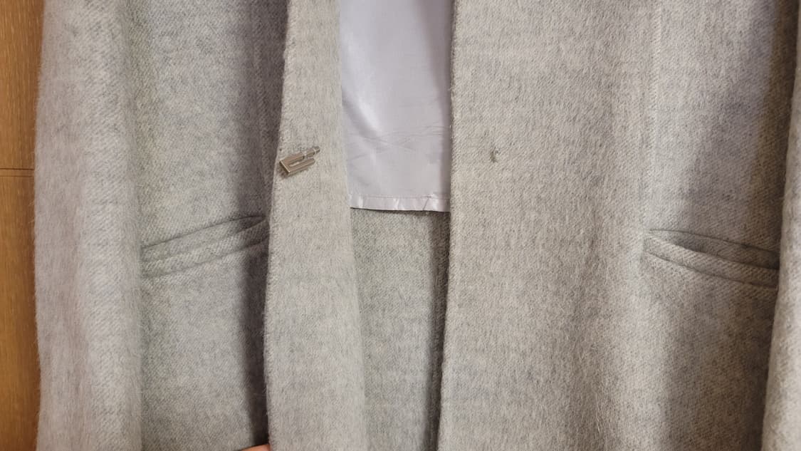 SISLEY |  그레이 롱코트 55 | (모81,알파카19) 상품이미지8