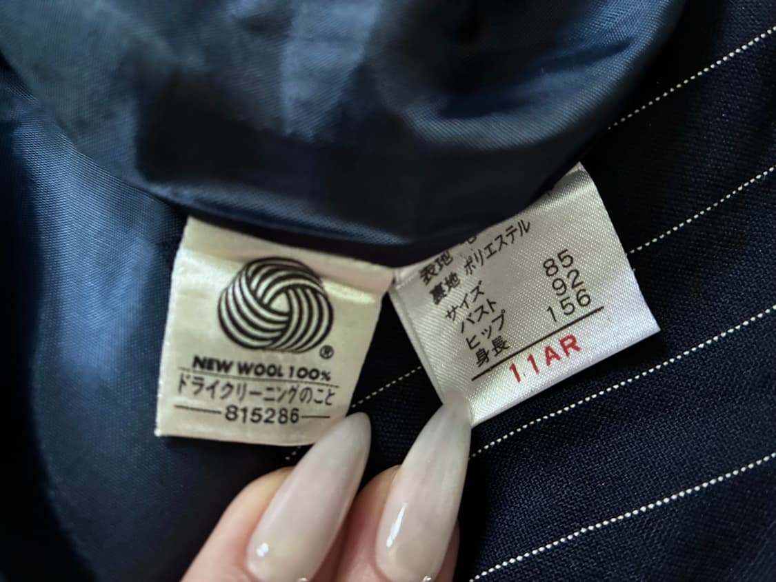 네이비 스트라이프 울 원피스 상품이미지6