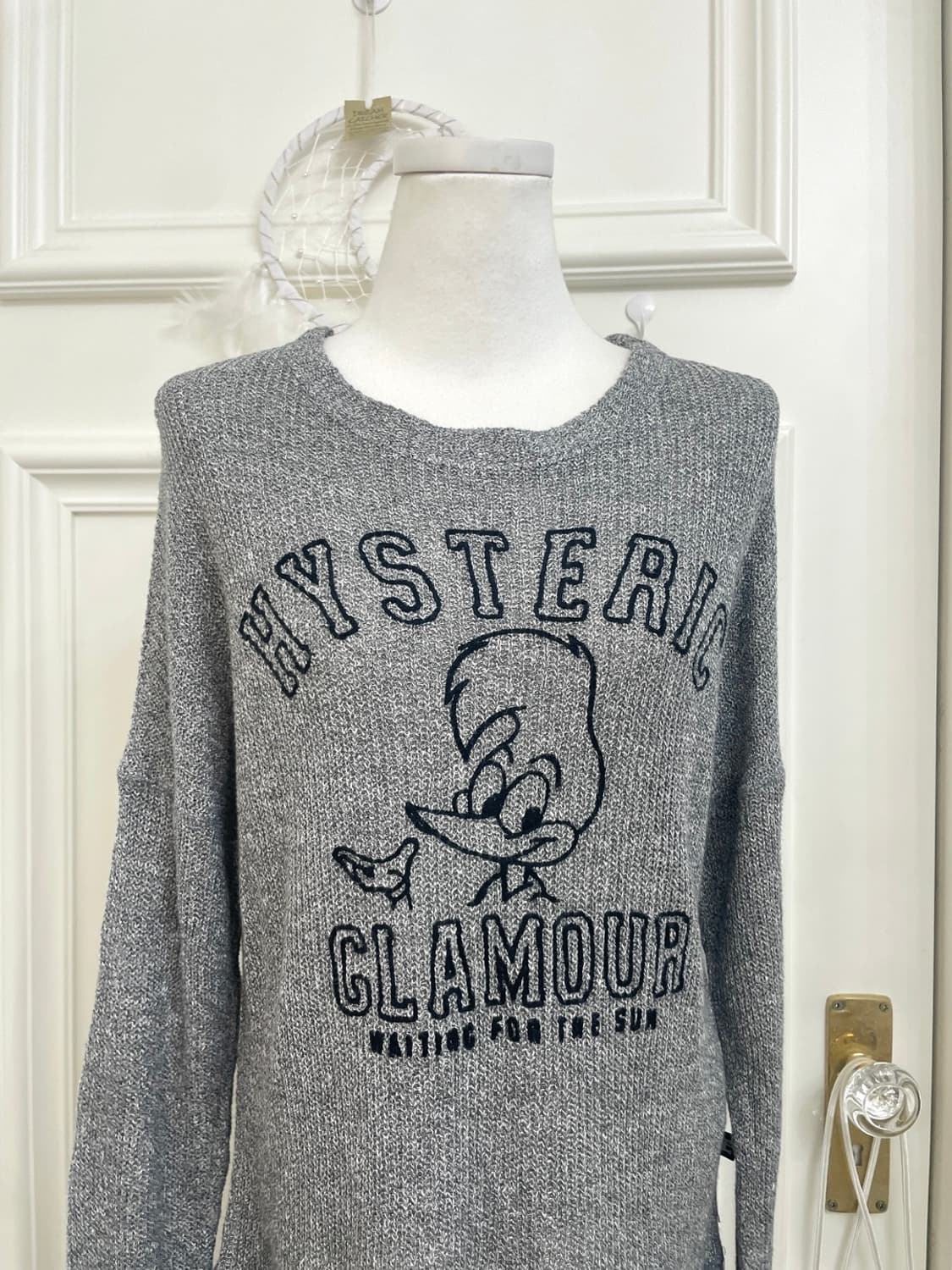 HYSTERIC GLAMOUR gray melange embroidery 상품이미지5