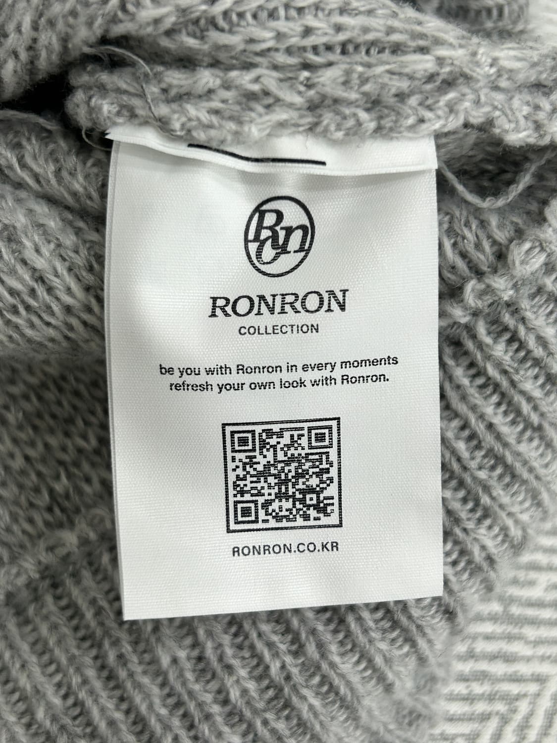 론론 Ronron 그레이 리본 반팔 니트 가디건 (상태 좋음) 상품이미지8