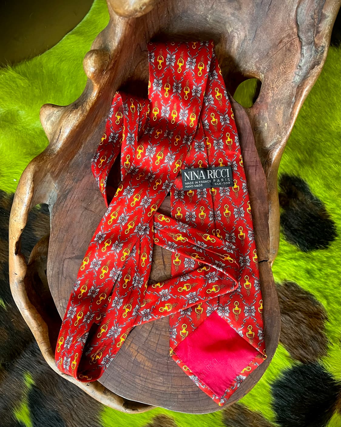 1980-90s NINA RICCI France Old Silk Tie 상품이미지3