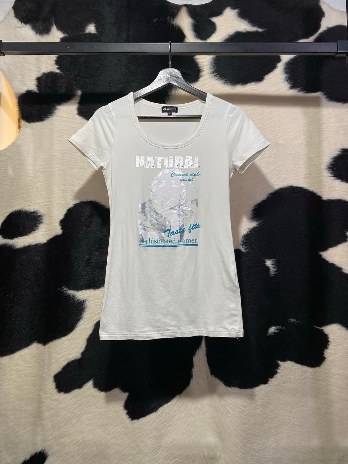 Crackstep y2k 프린팅 스터드 디테일 반팔 티셔츠 상품이미지2