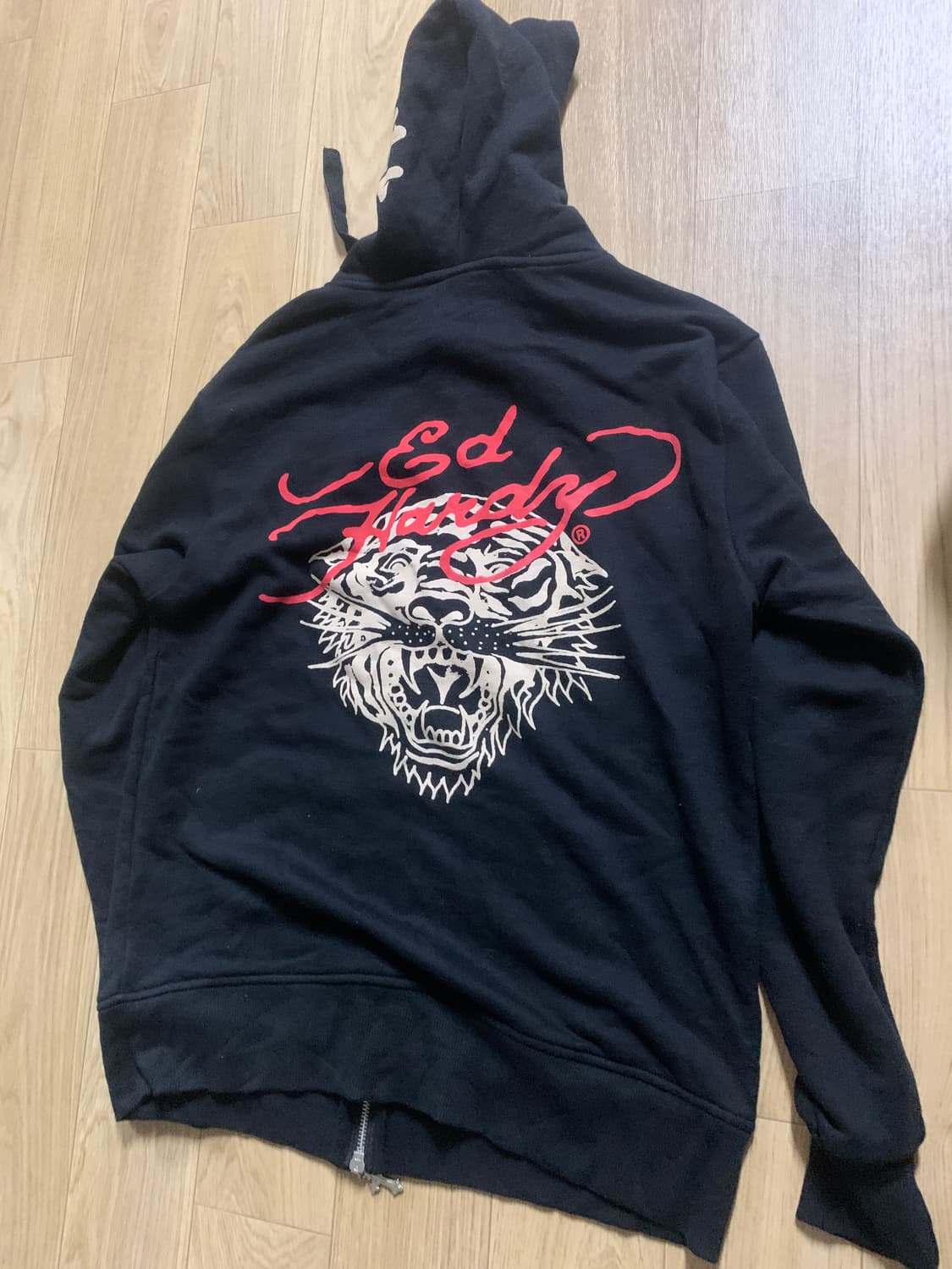 L-95)Ed hardy 에드하디 스컬프린팅 후드집업 상품이미지2