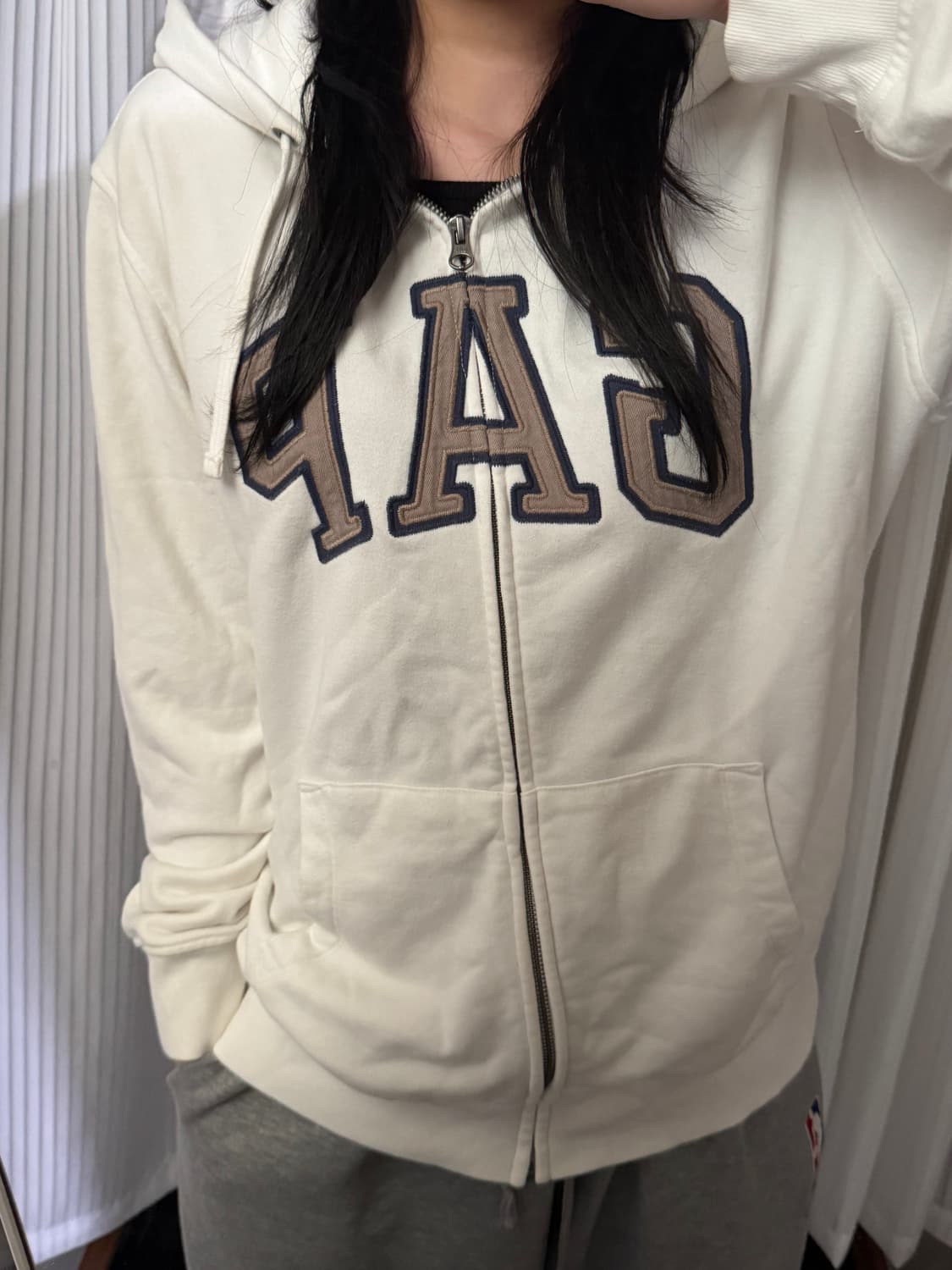 갭 화이트 후드집업 m 상품이미지1