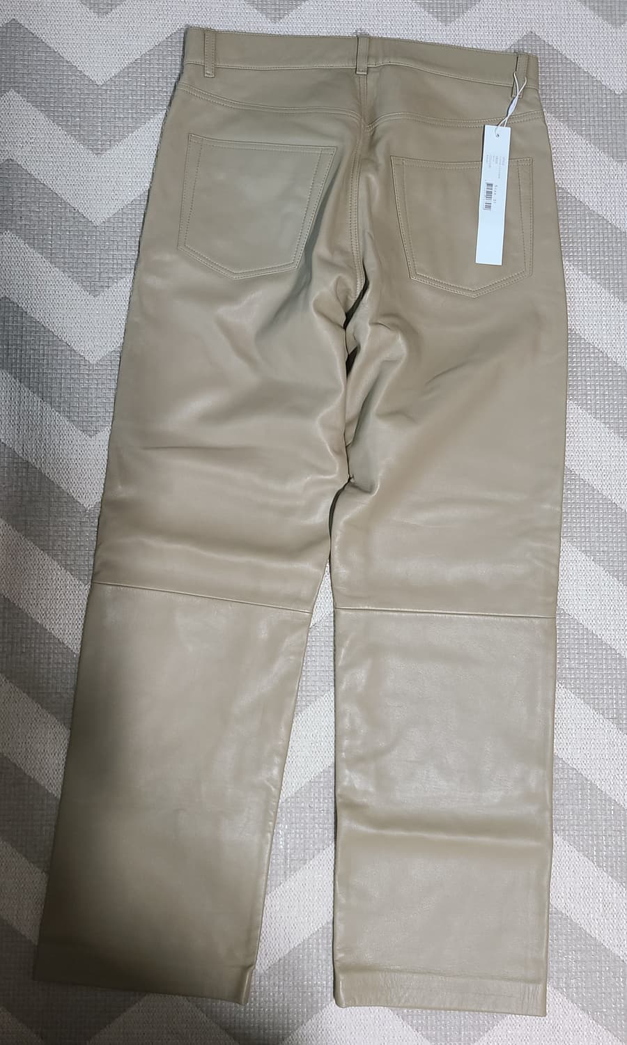 [ 31 ] 선플라워 레더 팬츠 베이지 상품이미지2