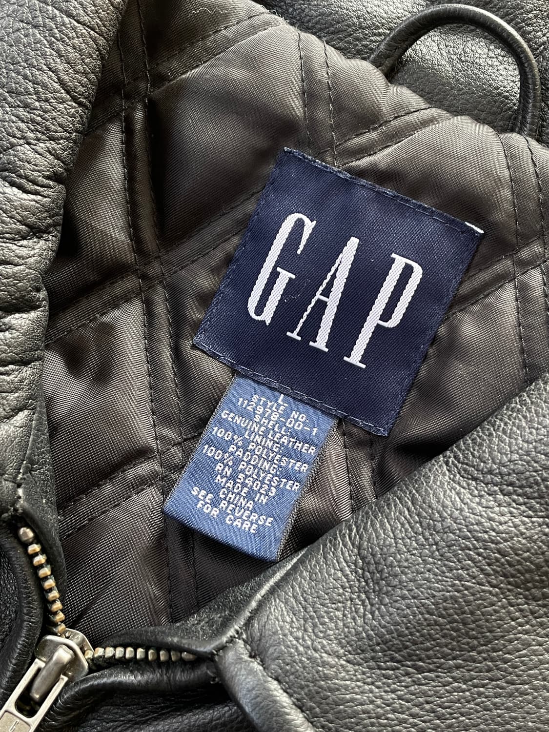 90s Old GAP Leather Jacket 상품이미지5