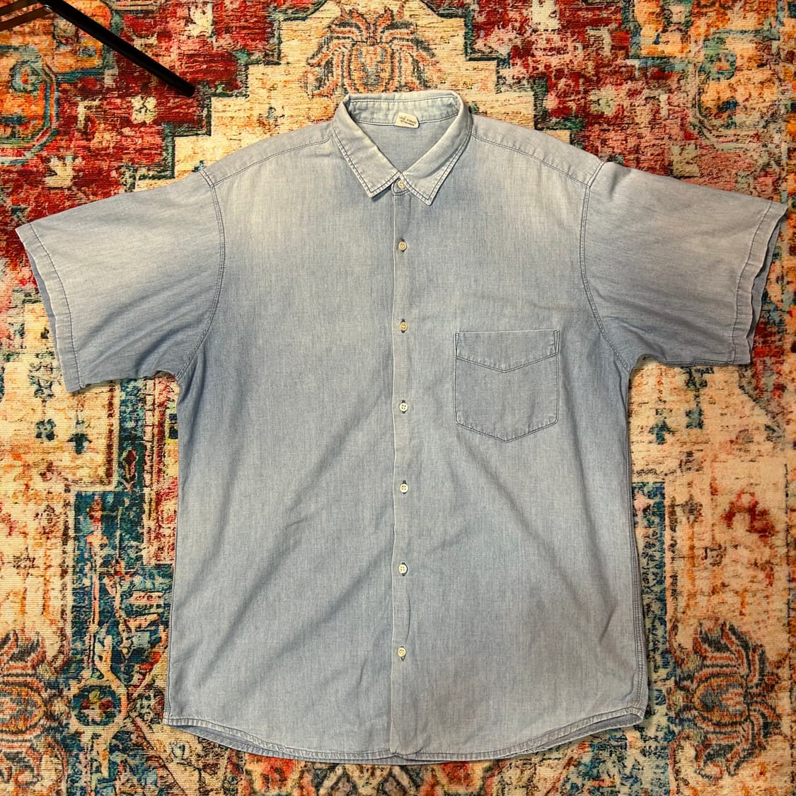 [XL] 90s 리바이스 포켓 샴브레이 반팔 셔츠 상품이미지1