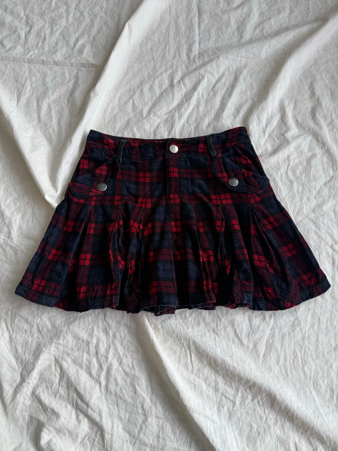 메조피아노 캐캐체 갸루 펑크 코듀로이 미니 스커트팬츠 상품이미지1