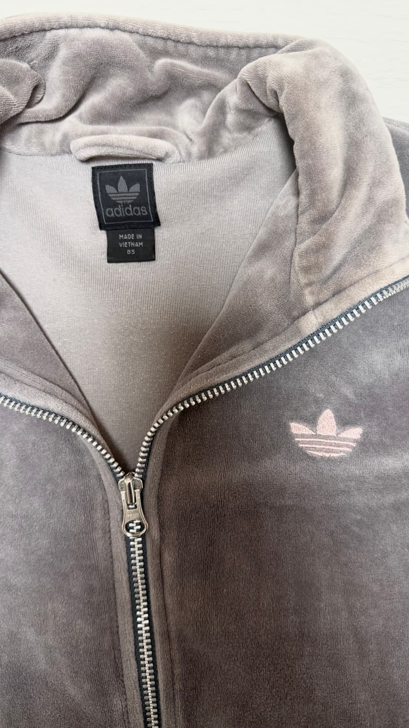 아디다스 차콜 핑크 벨벳 져지 상품이미지3