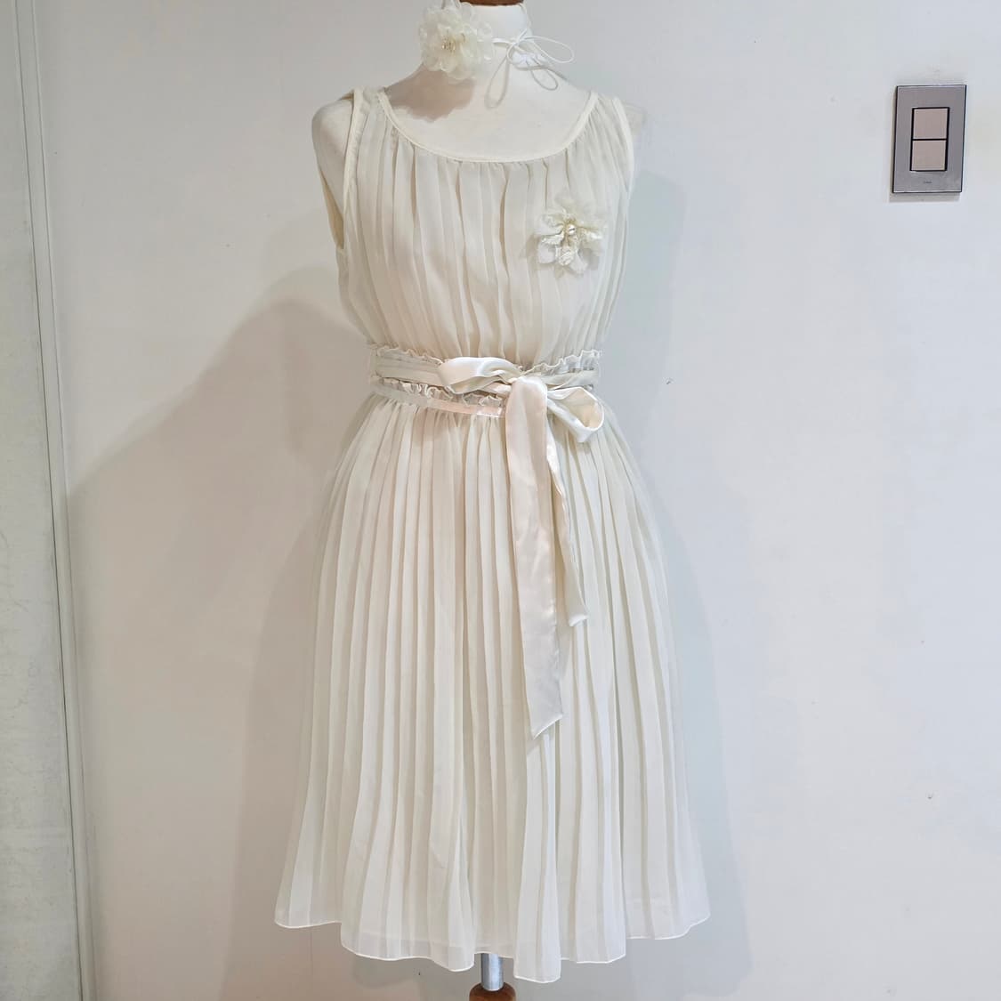 빈티지 히메갸루st 모리걸 플리츠 샤 민소매 원피스 상품이미지1