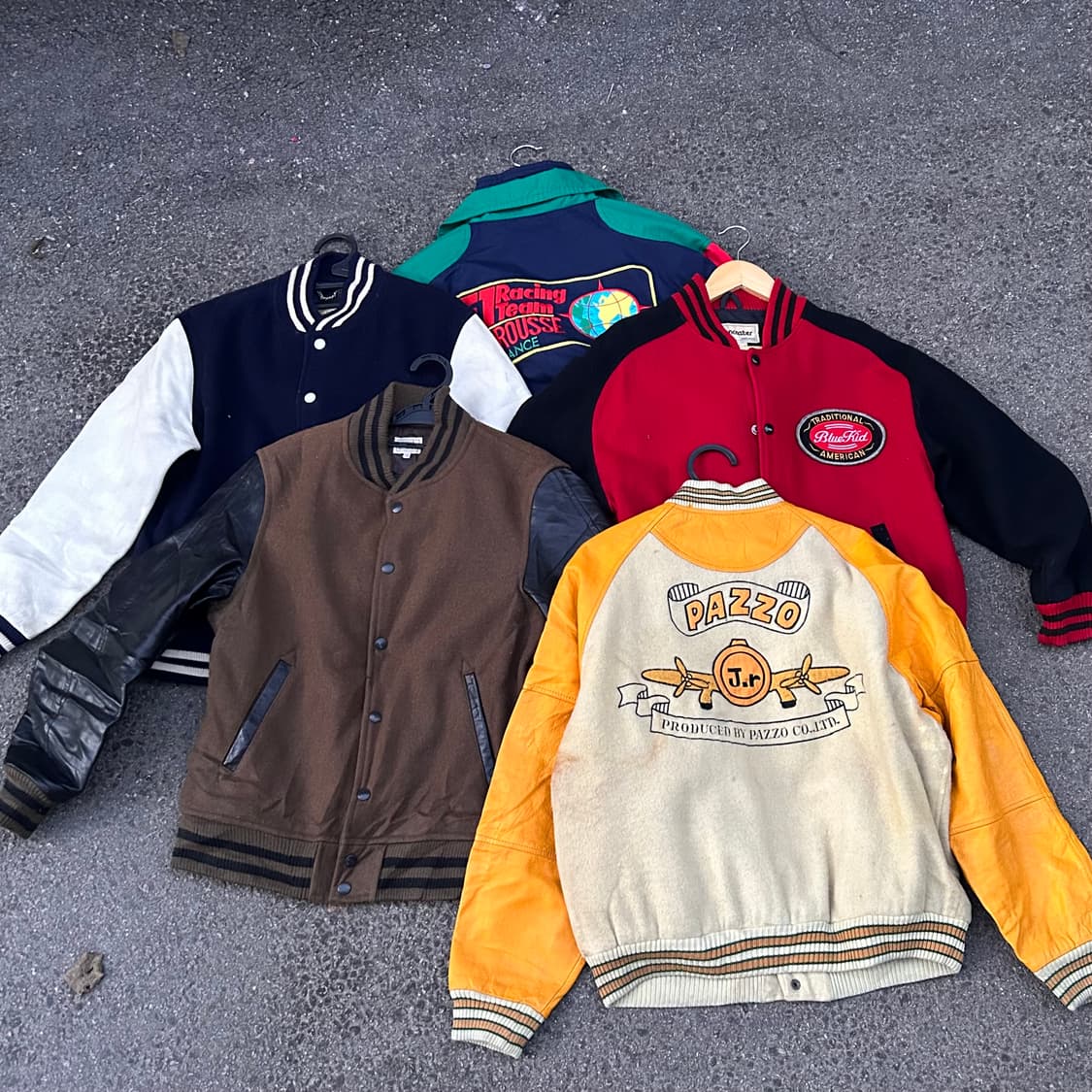 90s 일본빈티지 Stadium 레더 올드스쿨 울 바시티 스타디움 자켓 상품이미지6