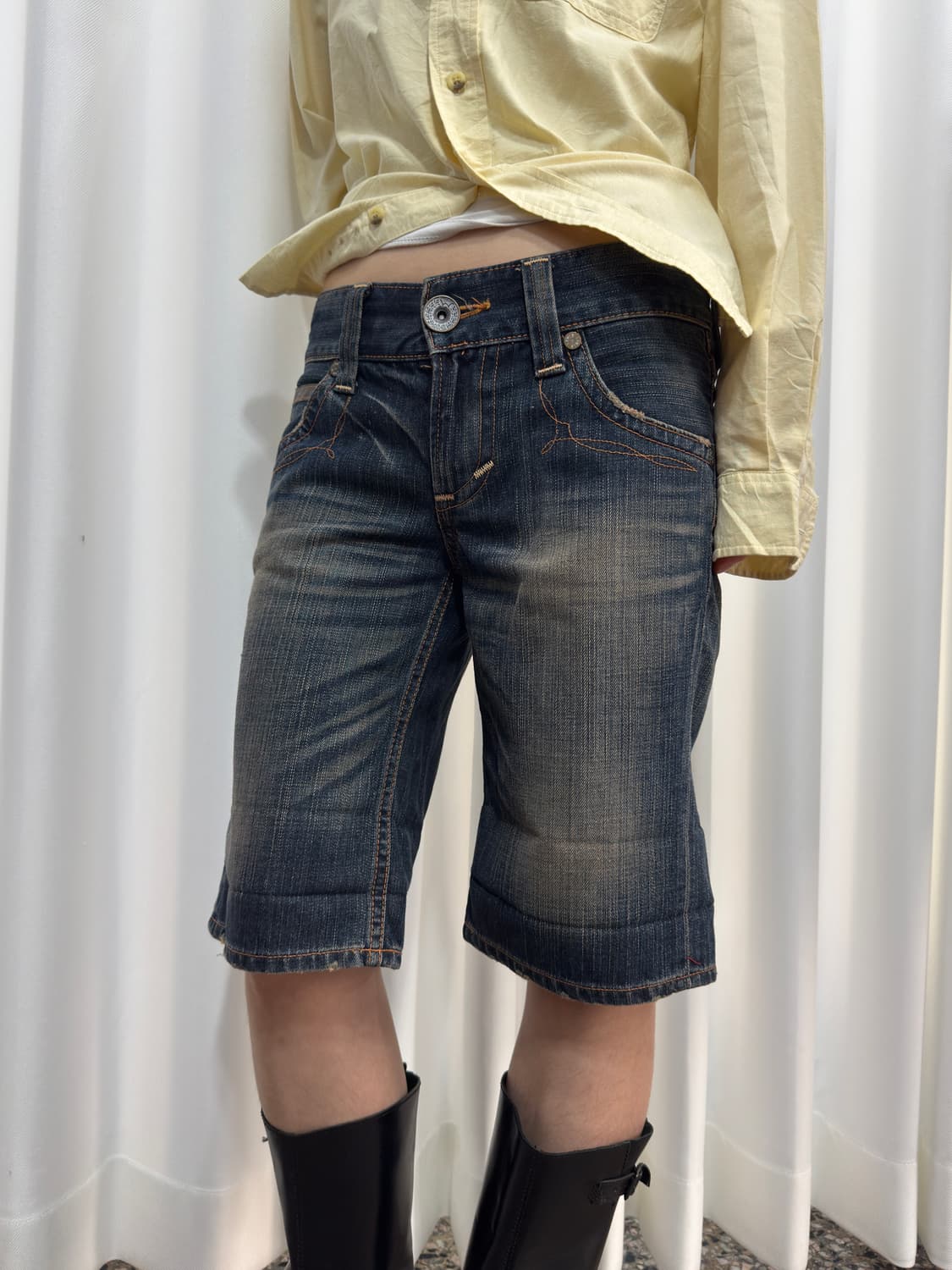 edwin half denim pants 상품이미지4