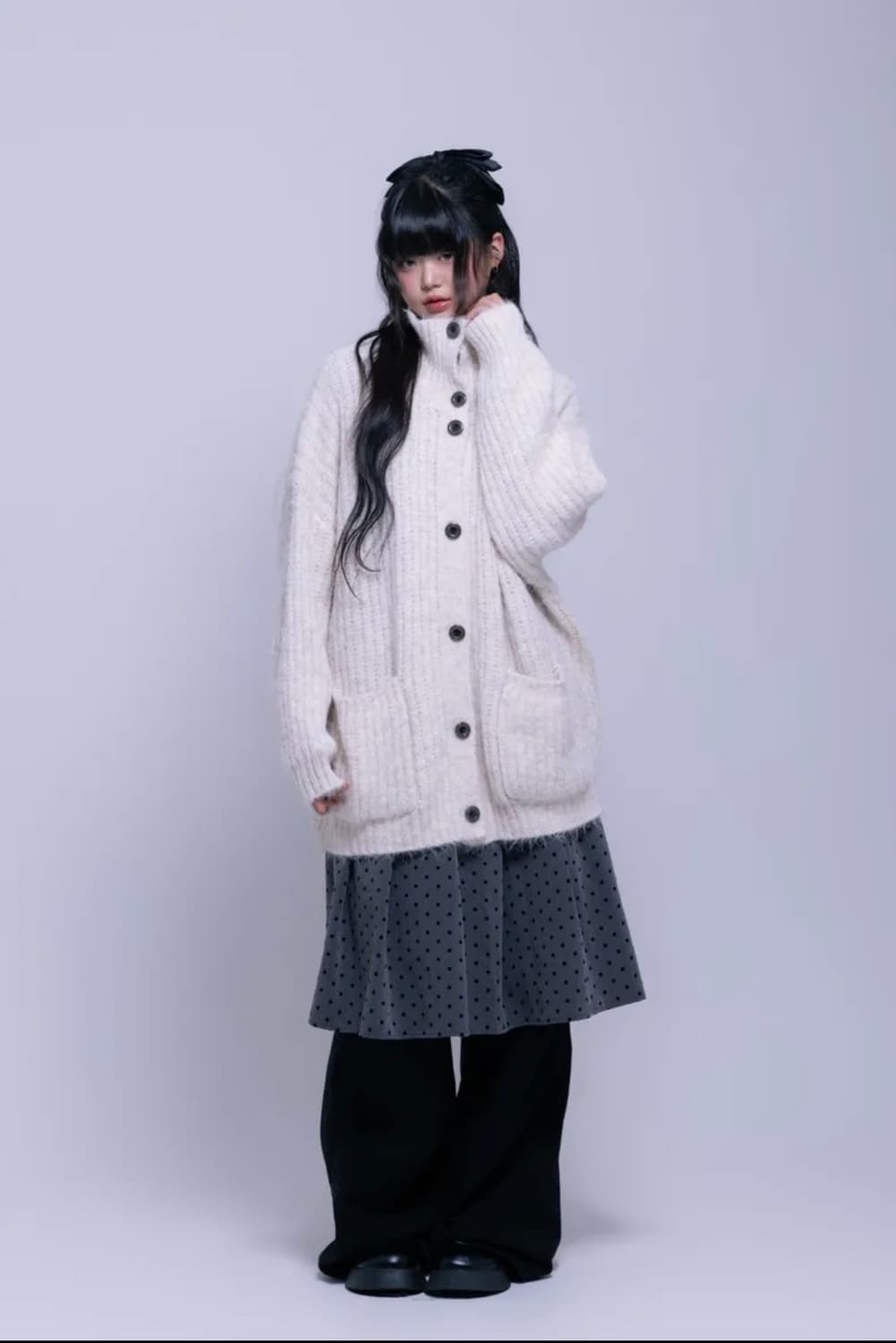 나이엔 하이넥 헤비 가디건 상품이미지2