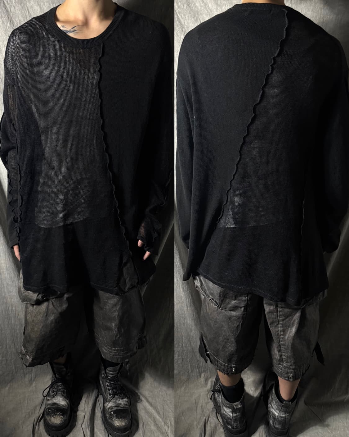 Yohji Yamamoto POUR HOMME Cut-Out Knit 상품이미지1