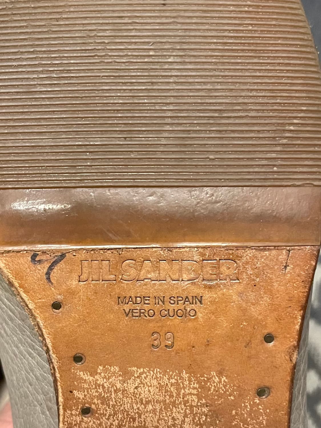 질샌더 (우먼) 카우 하이드 그레이 레이스 업 슈즈 상품이미지8