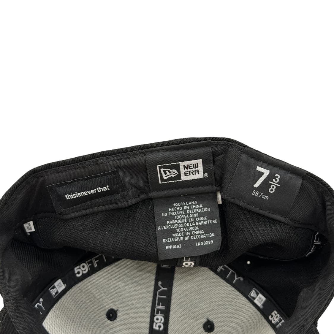디스이즈네버댓 X 뉴에라 스펠로고 스냅백 모자 블랙 738 상품이미지4