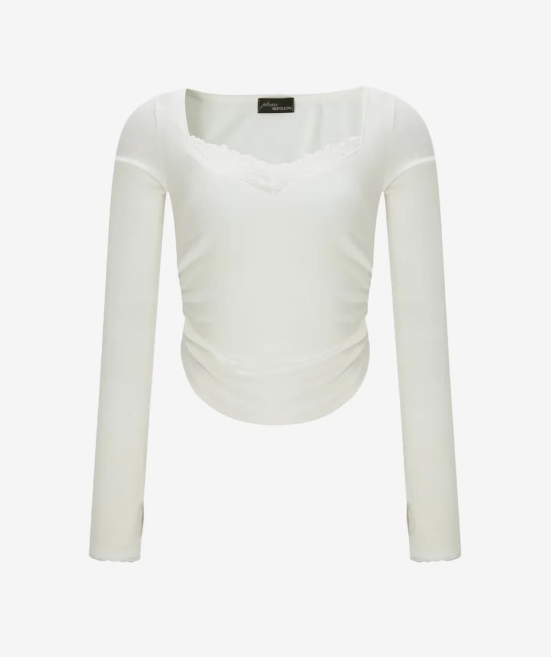 Vera Lace Shirring Long Sleeve Top (Ivor 상품이미지4