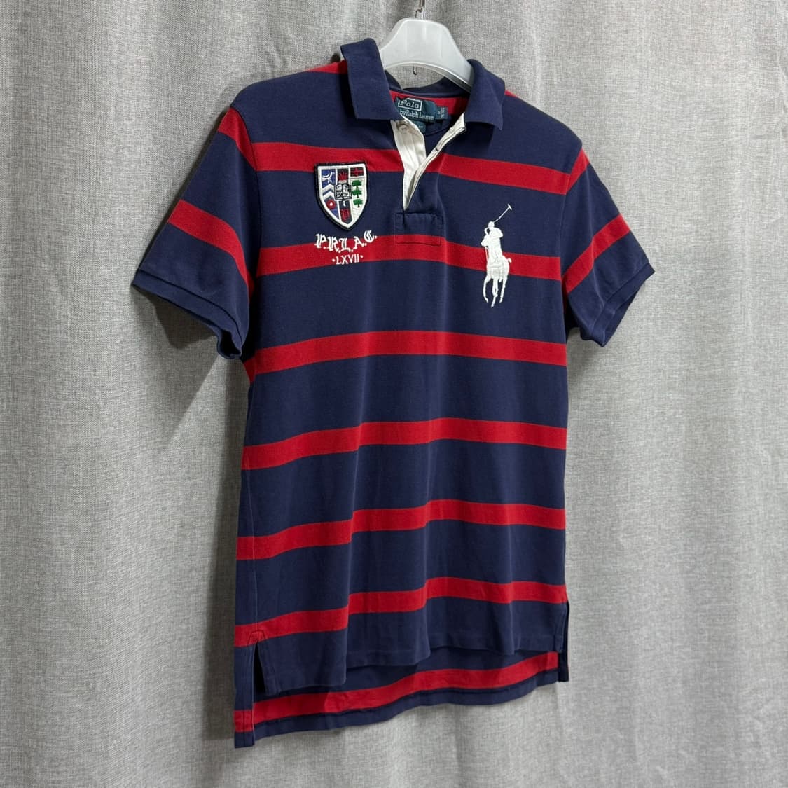 [M] 폴로 랄프로렌 빅포니 스트라이프 럭비 PK 반팔 카라티 상품이미지2
