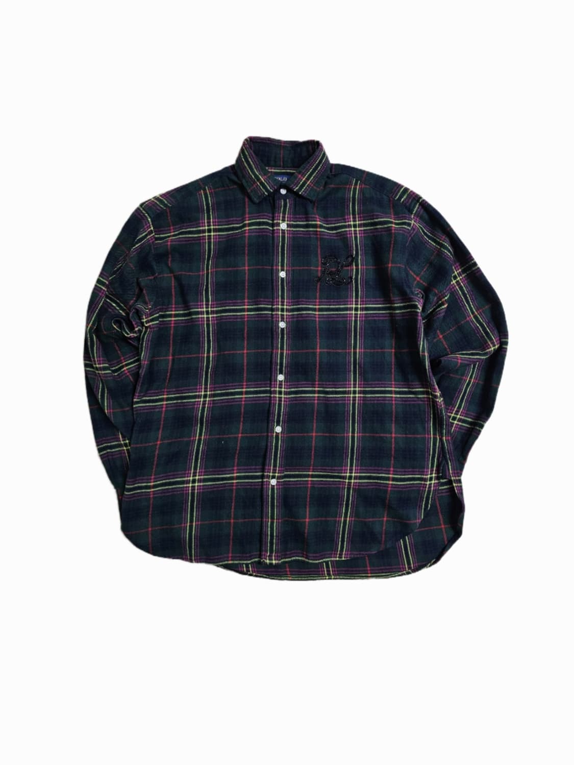 ​[4] 폴로 랄프로렌 그린 깅엄 체크 여성 셔츠 상품이미지1