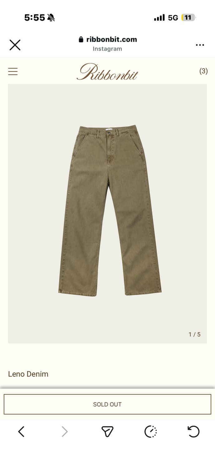 리본빛 Leno 데님 구해요 상품이미지1