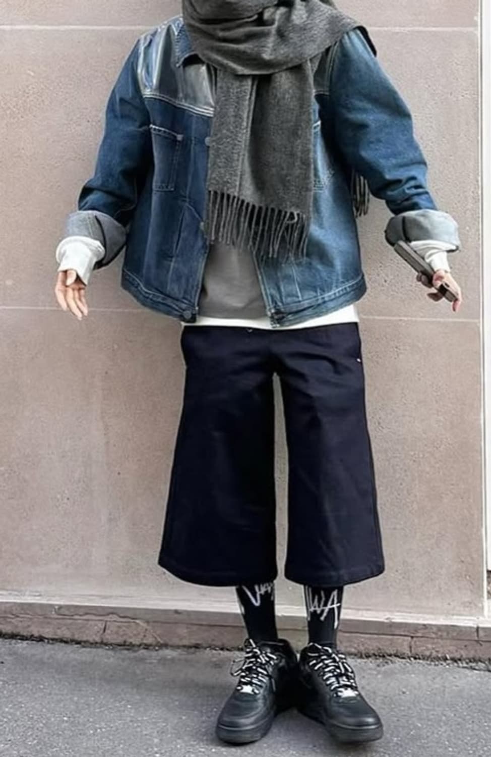 새상품) 에핑글러 오발하프데님 M 상품이미지6