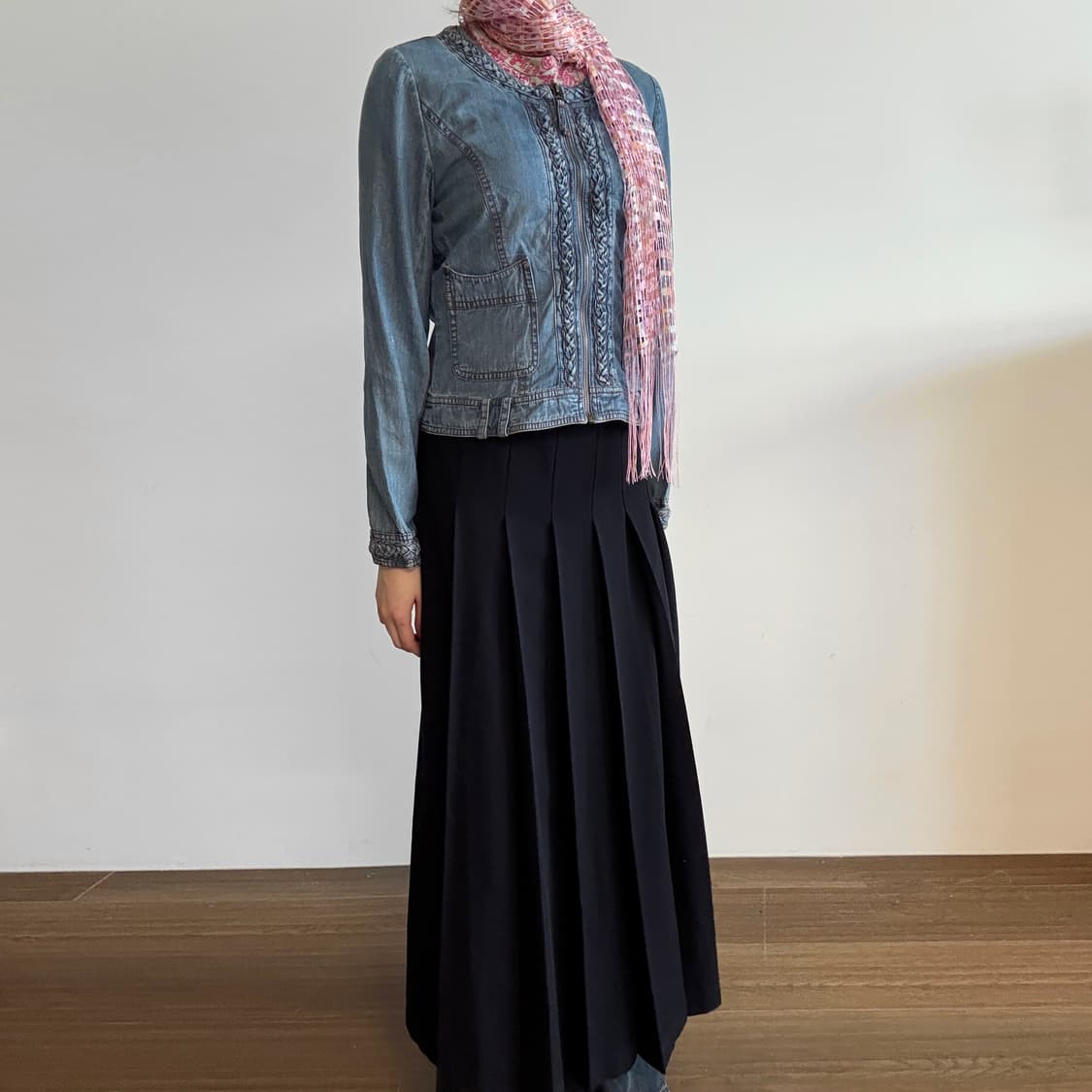 Braid Trim Denim Jacket 상품이미지2