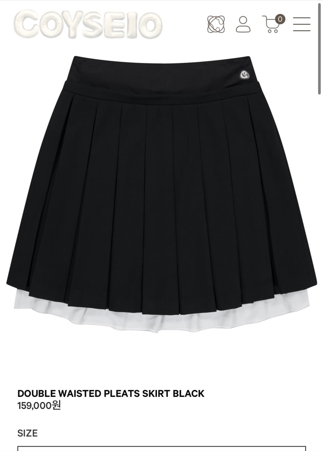 코이세이오 더블 웨이스트 플리츠 스커트 0사이즈 상품이미지1