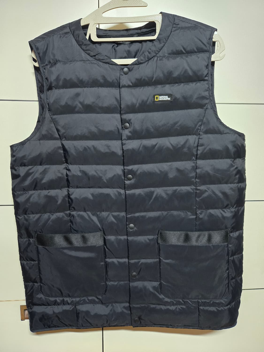 내셔널지오그래픽 남성 미니로고 덕다운 경량 조끼 패딩(100사이즈) 상품이미지1