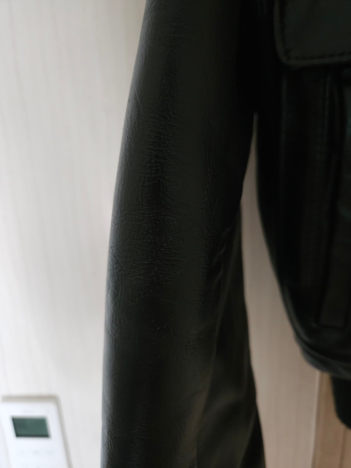 (40) 쇼트 A-2 레더자켓 블랙 상품이미지5