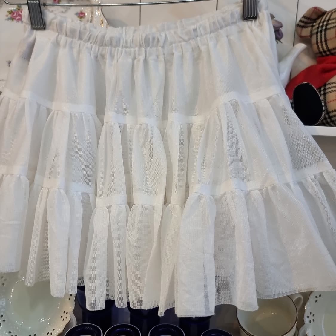 화이트 티어드 페티코트 스커트 상품이미지2