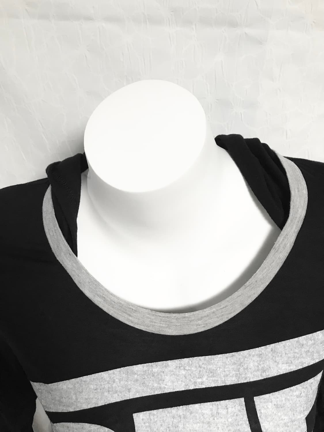 빈티지 갸루 펑크 레터링 언발 포켓 후드 롱슬리브 탑 상품이미지7