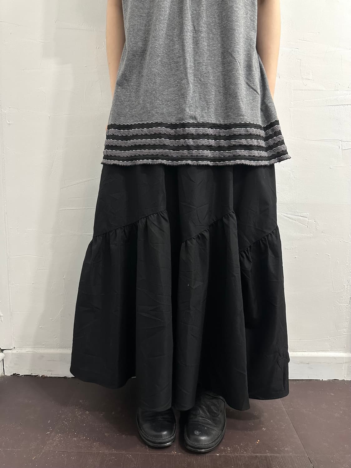shirring long skirt 상품이미지2