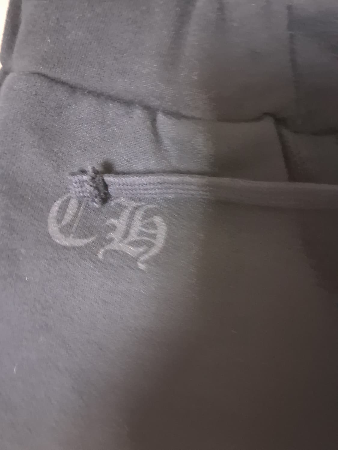 크롬하츠 홀스슈 로고 백포켓 스웻 팬츠 블랙 상품이미지5