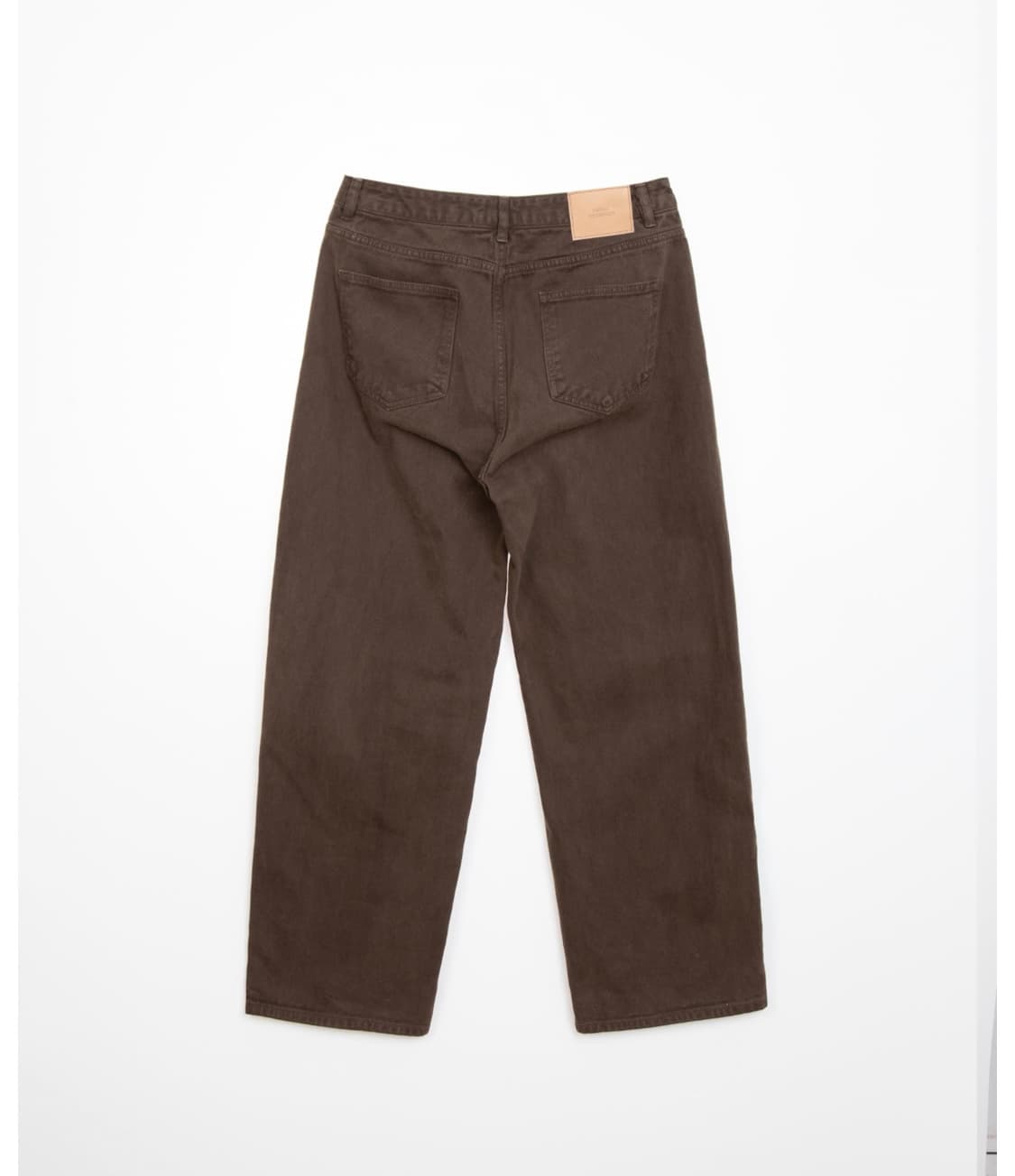 마티스 더 큐레이터 와이드 다잉 데님 팬츠 딥 브라운 3사이즈 상품이미지2