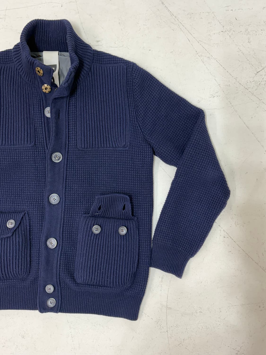 Bark Blue Wool Knit Jacket. 상품이미지3