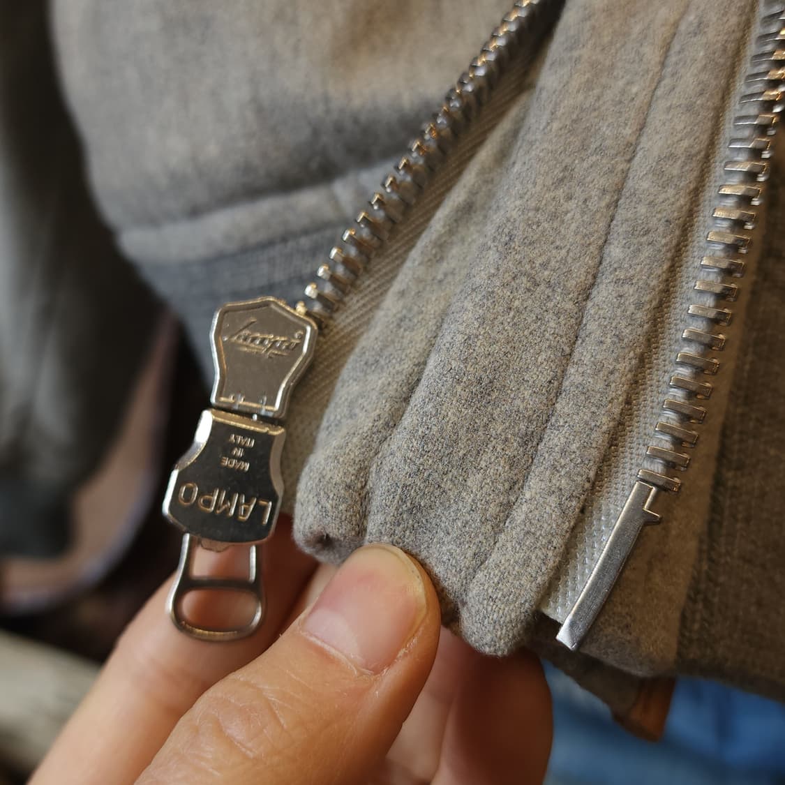 폴로 이태리 바이커 봄버 자켓 밀리터리 블루종 라이트 그레이 xl 상품이미지7