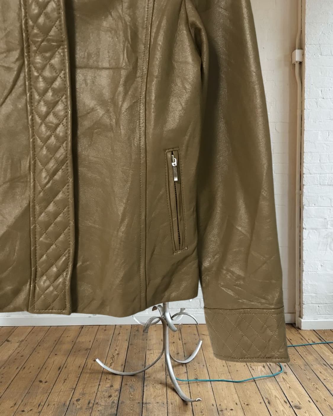 vintage zip-up leather jacket 상품이미지8