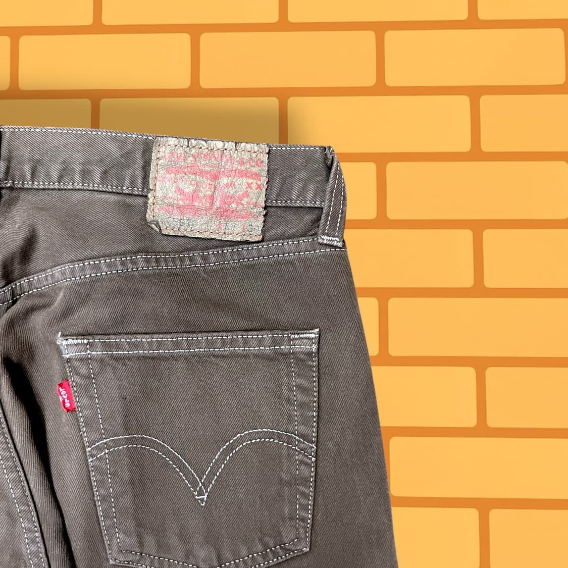 리바이스 501 브라운 데님 팬츠 (34) 상품이미지3