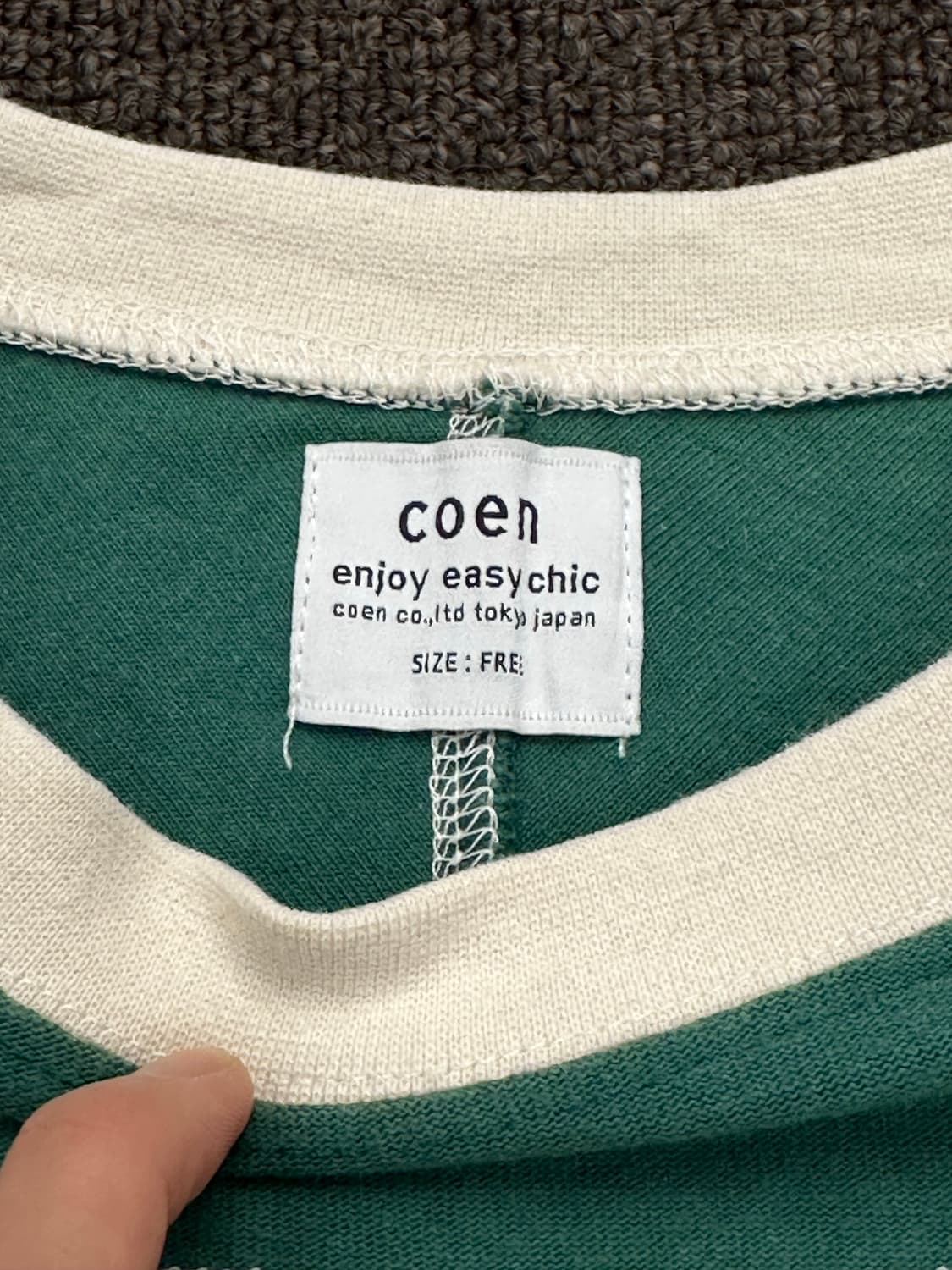 OS)Coen vintage 빅로고 그린 스웻셔츠 상품이미지3