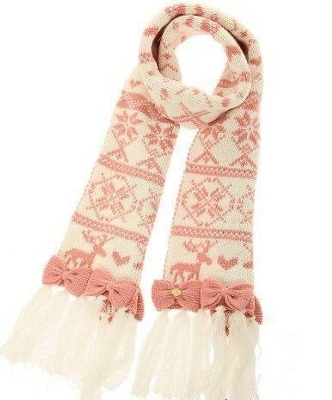 리즈리사 히메갸루 라떼갸루 히메카지 딸기 라떼 핑크 리본 머플러 상품이미지1