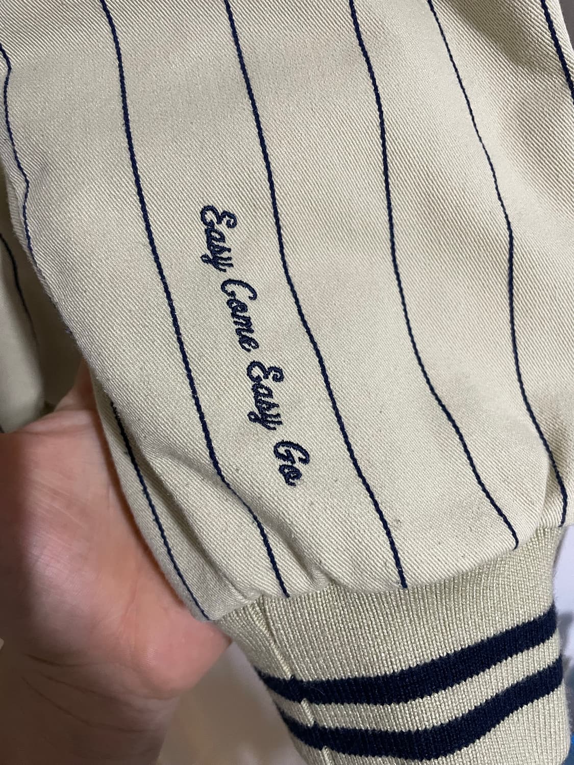 슈프림 핀스트라이프 바시티 자켓 탄 - 19SS 상품이미지3